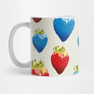 Red and blue strawberries Mug